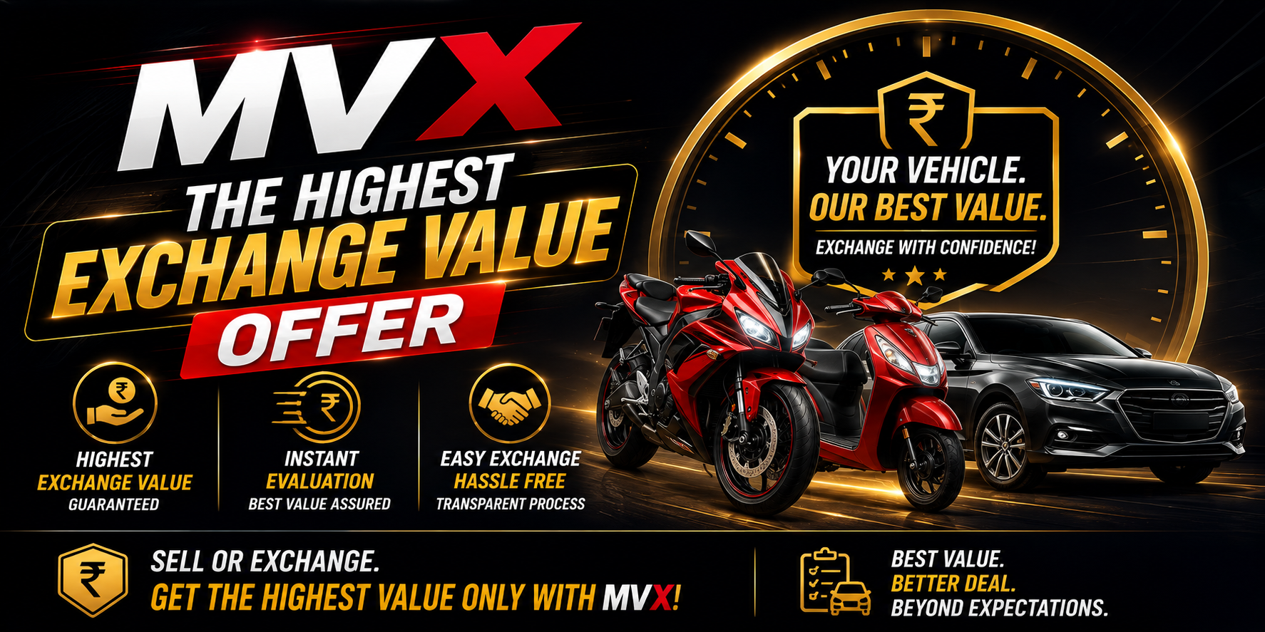 EXCHANGE OF USED VEHICLES